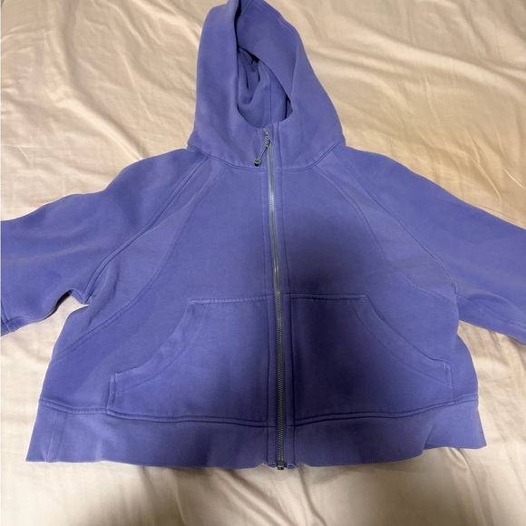 lululemon athletica Tops - Lululemon purple full zip cropped scuba